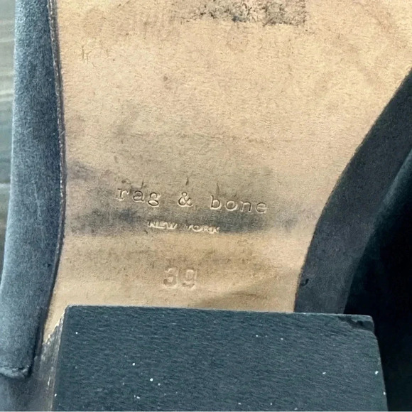 Rag & Bone Women's Harrow Gray Distressed Suede Ankle Boots Size 39, US 9 GUC - Picture 10 of 13